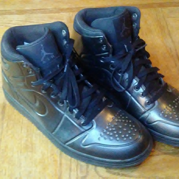 Nike Air Jordan 1 Anodized Black DS sz 10.5 (41482 - Picture 6 of 8